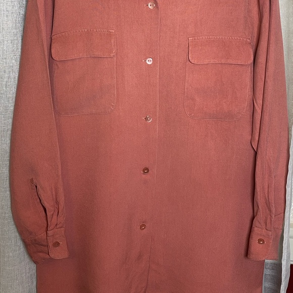 VTG Annie Alexander Top 100% Silk Pink - Picture 4 of 9